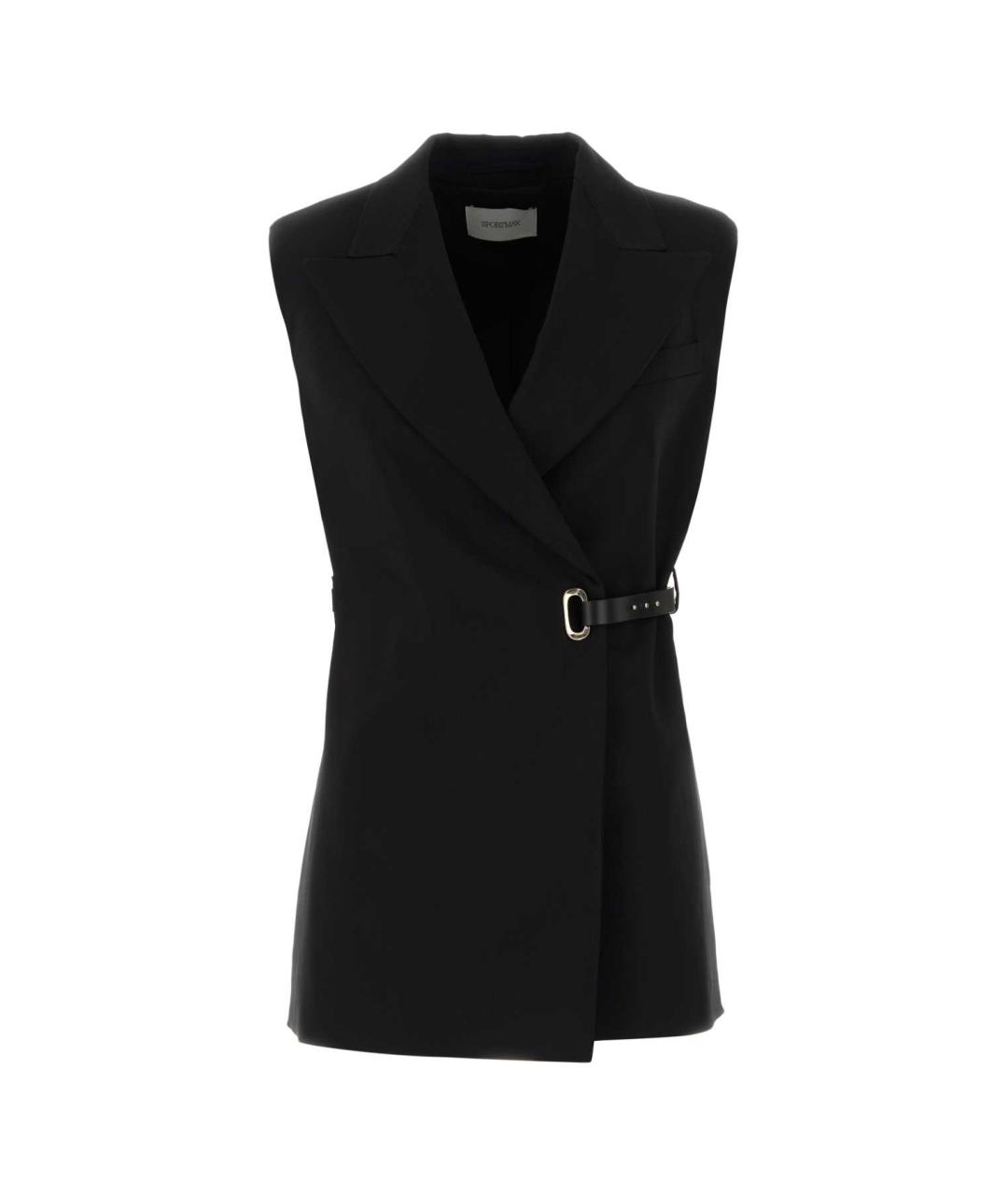 SPORTMAX Черный вискозный жилет, фото 1