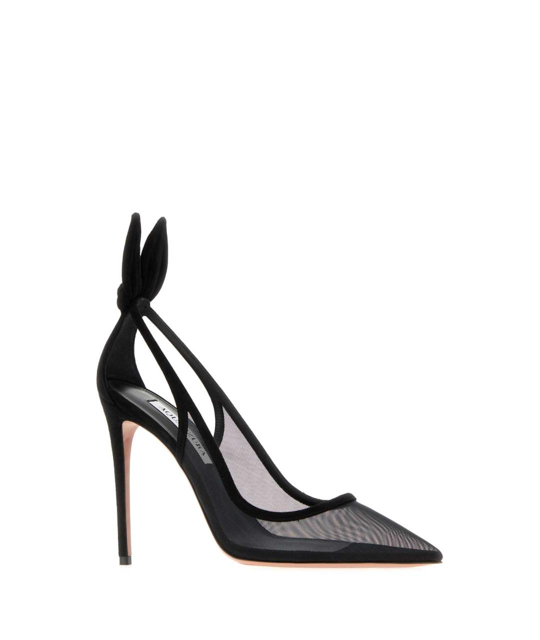 AQUAZZURA Черные текстильные туфли, фото 2