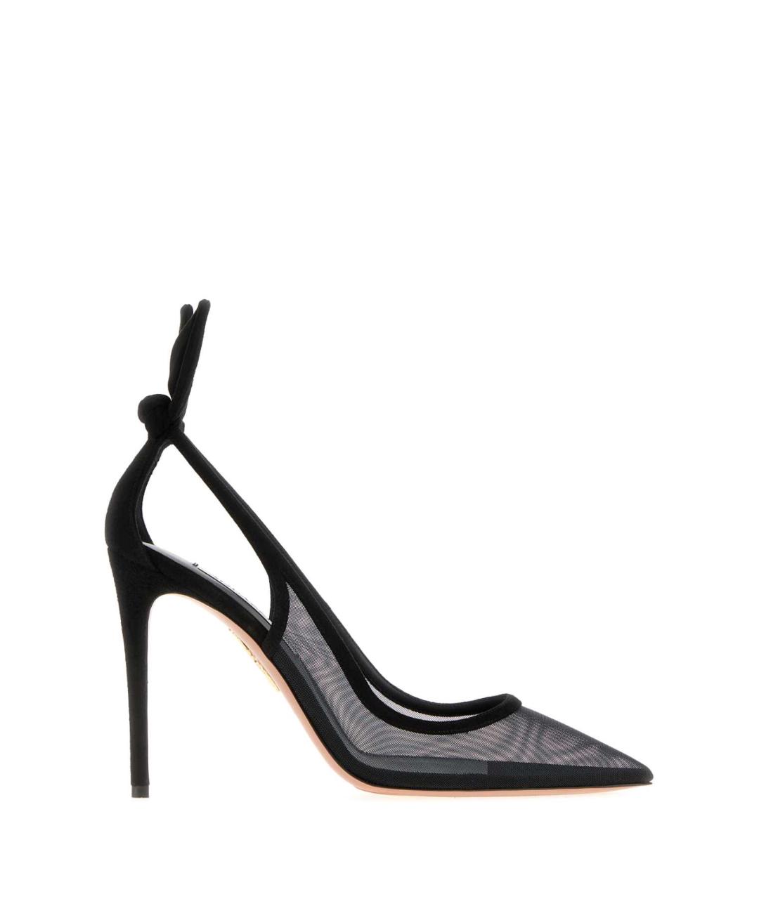 AQUAZZURA Черные текстильные туфли, фото 1