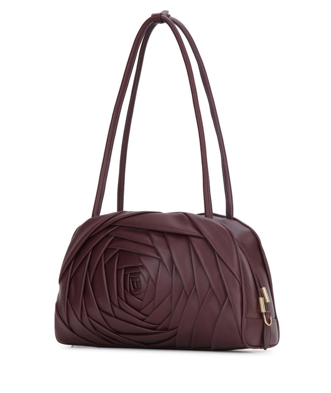 ROGER VIVIER Бордовая кожаная сумка через плечо, фото 2