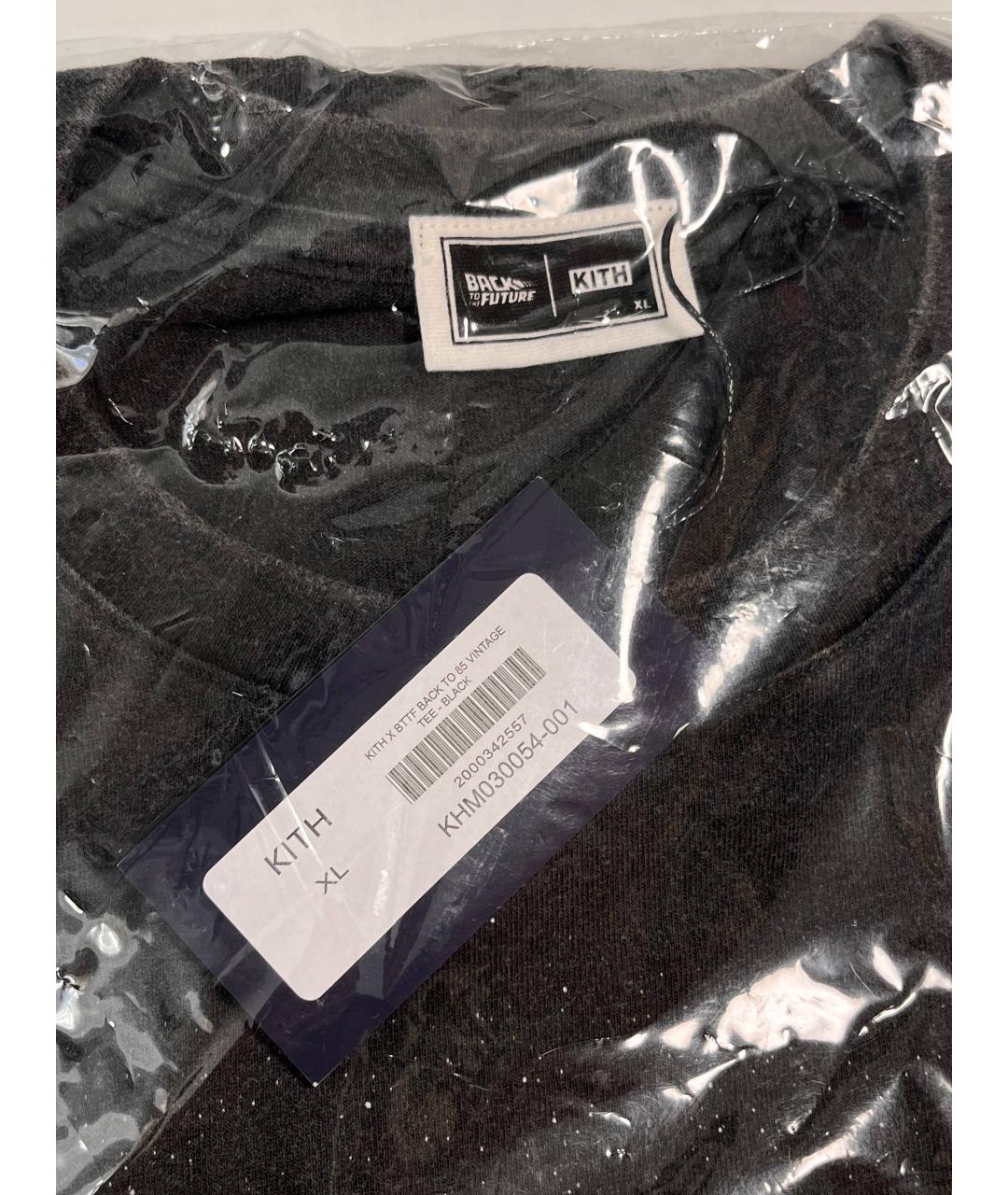 KITH Черная хлопковая футболка, фото 4