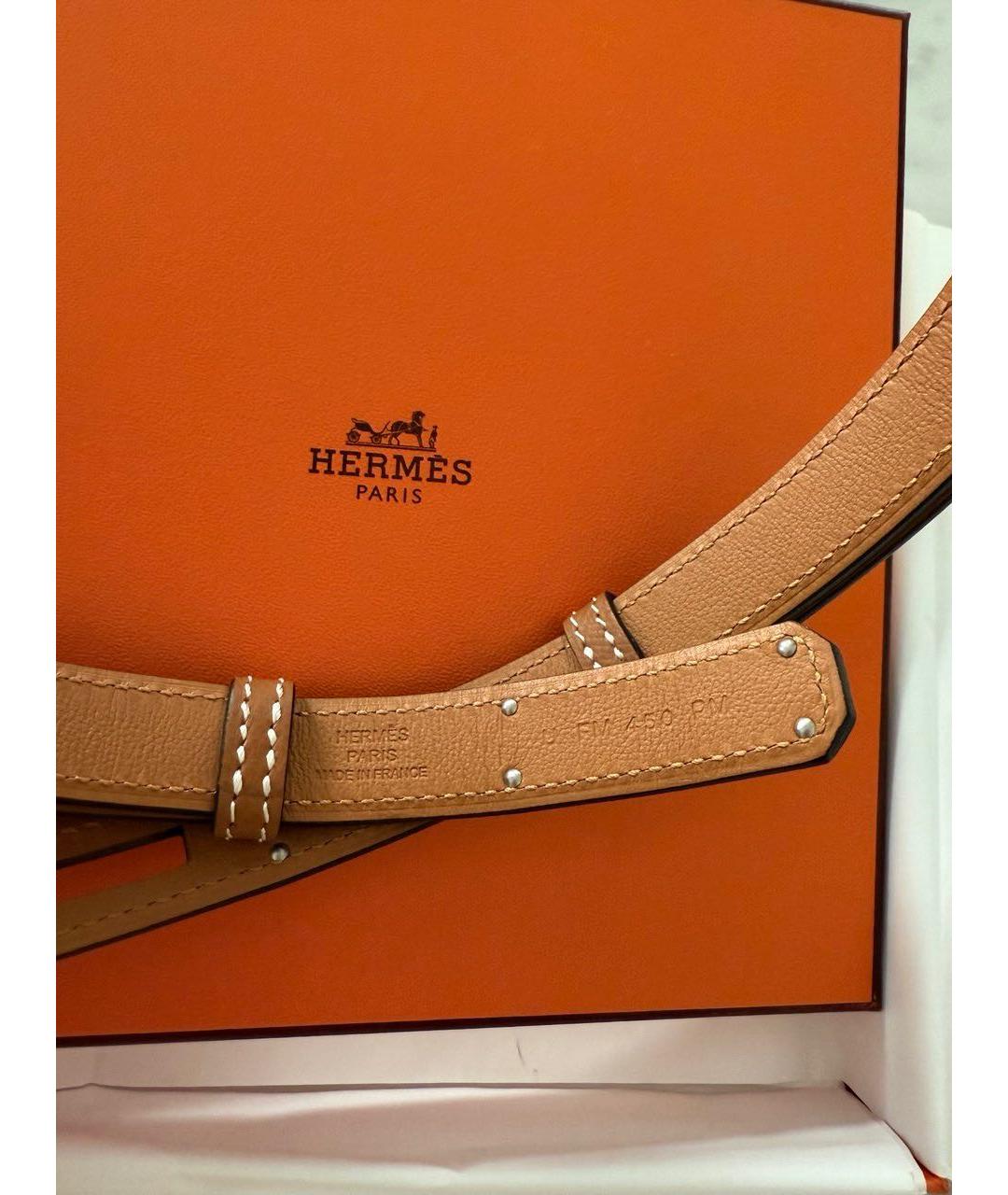 HERMES Коричневый кожаный ремень, фото 4