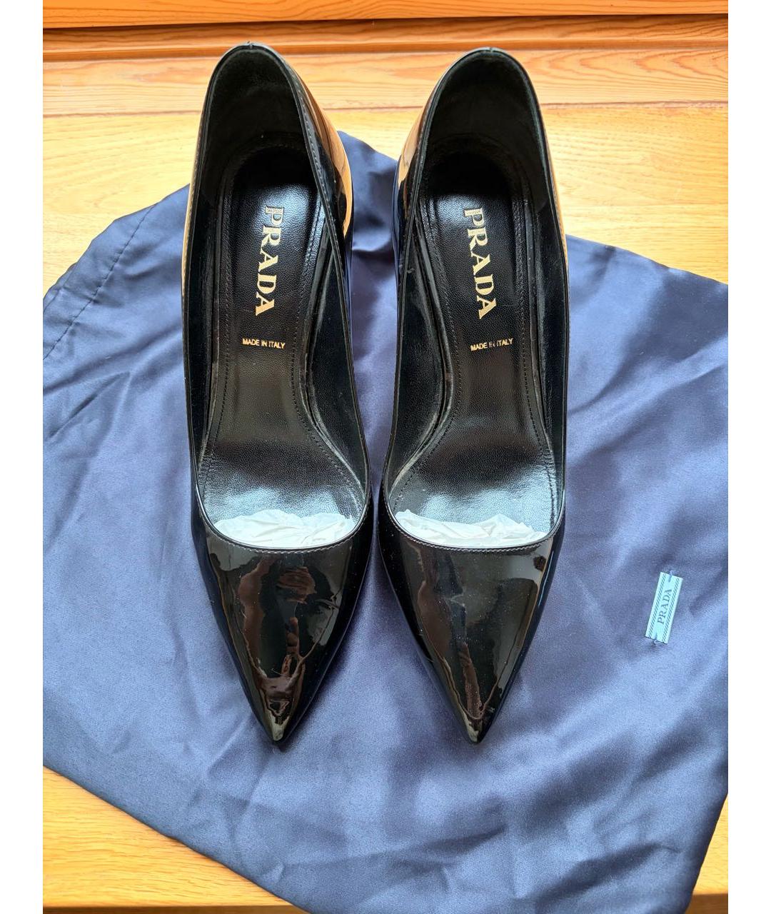 PRADA Черные туфли из лакированной кожи, фото 4