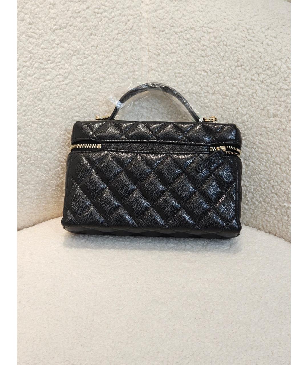 CHANEL Черная кожаная сумка тоут, фото 5