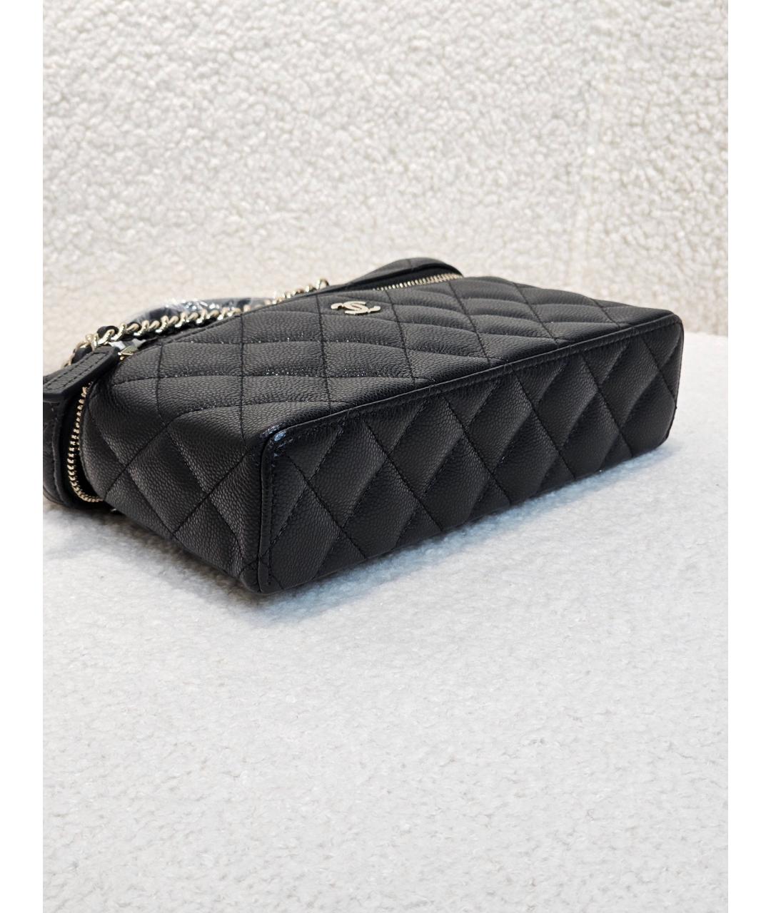 CHANEL Черная кожаная сумка тоут, фото 4