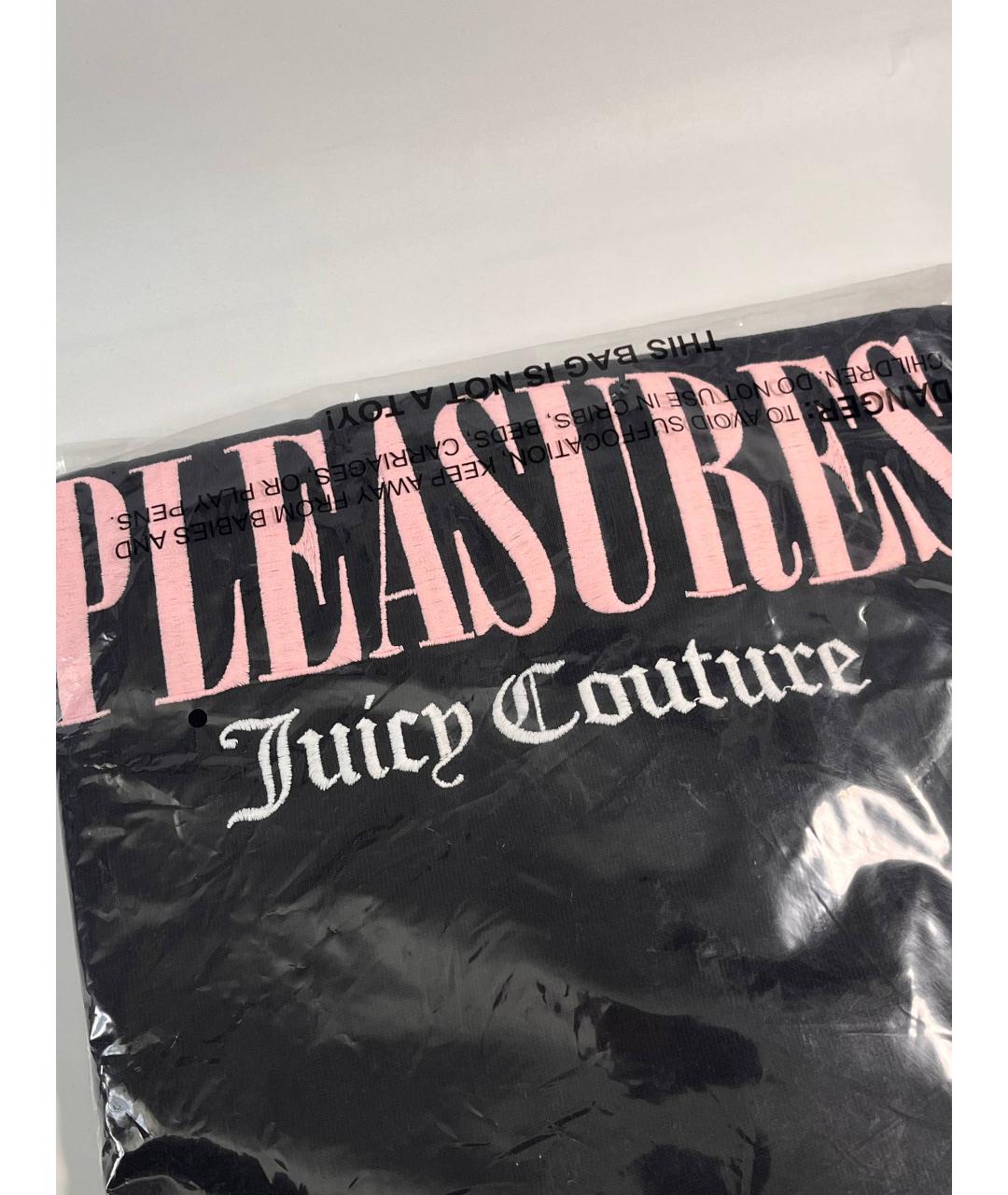 Pleasures Черная хлопковая футболка, фото 3