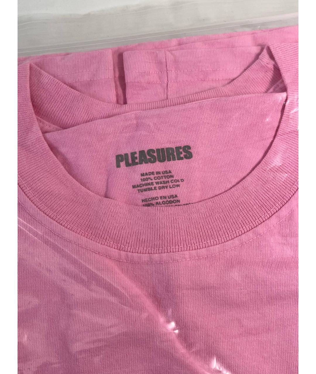Pleasures Розовая хлопковая футболка, фото 4