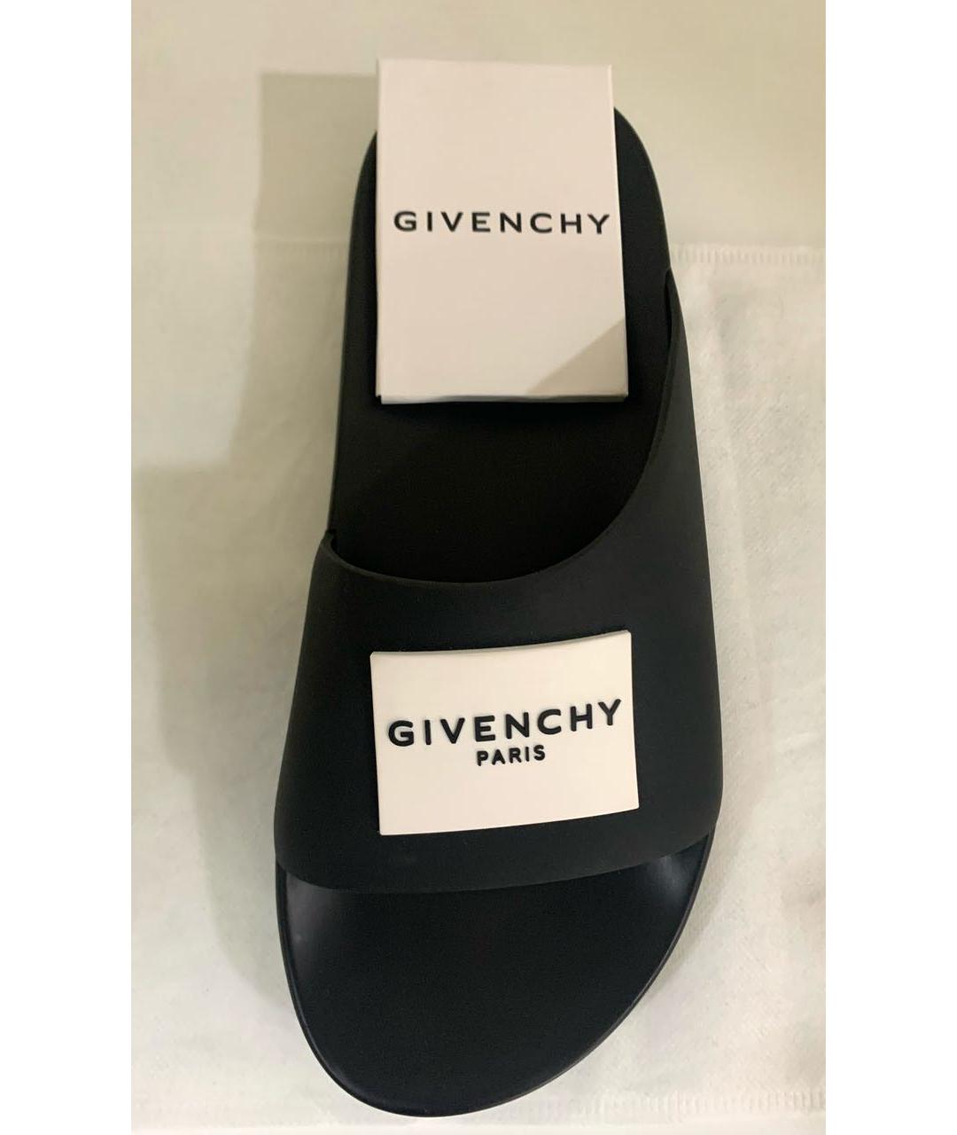 GIVENCHY Черные резиновые шлепанцы, фото 5