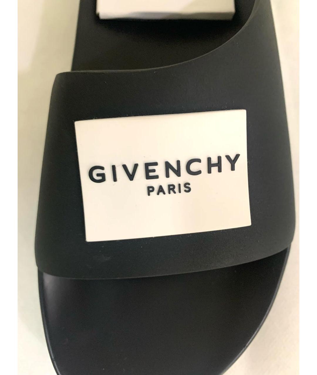 GIVENCHY Черные резиновые шлепанцы, фото 4