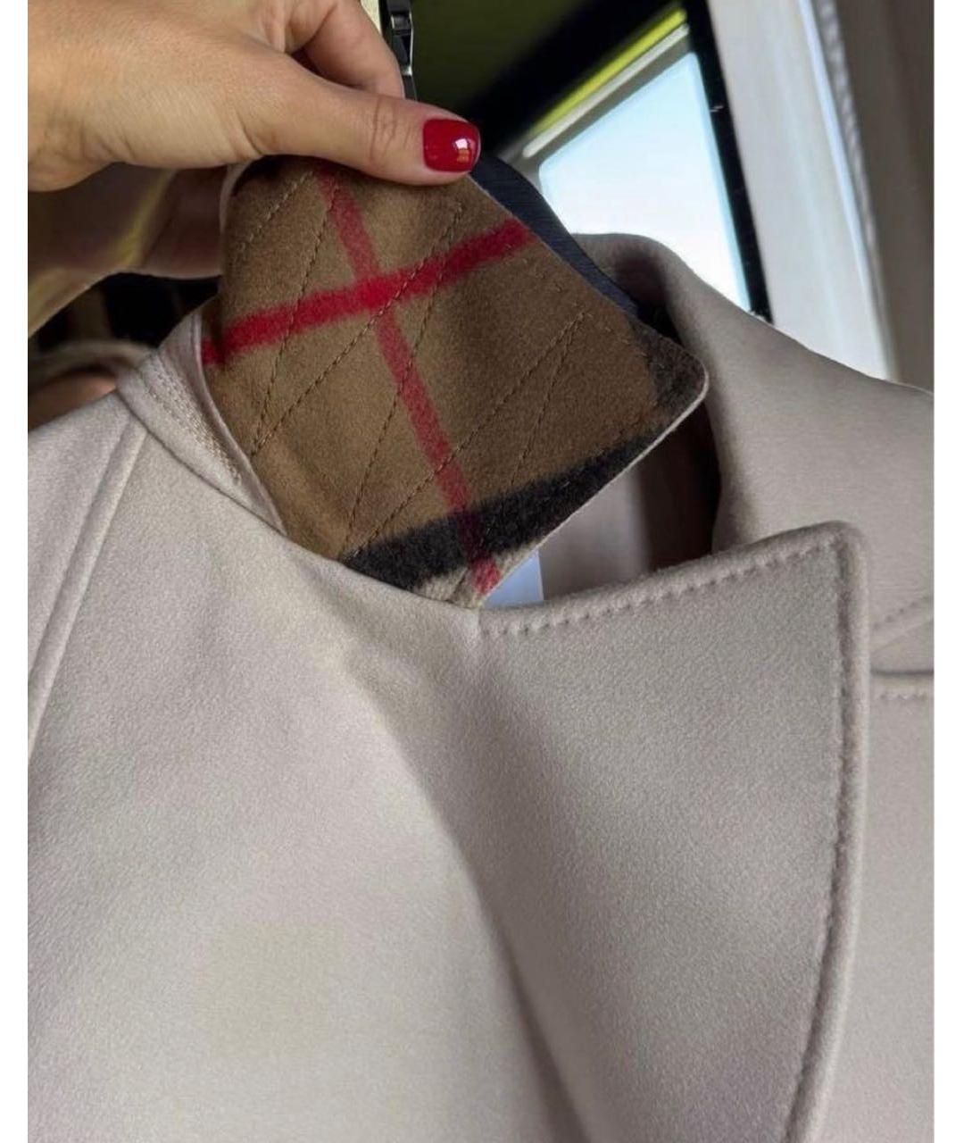 BURBERRY Бежевое шерстяное пальто, фото 6