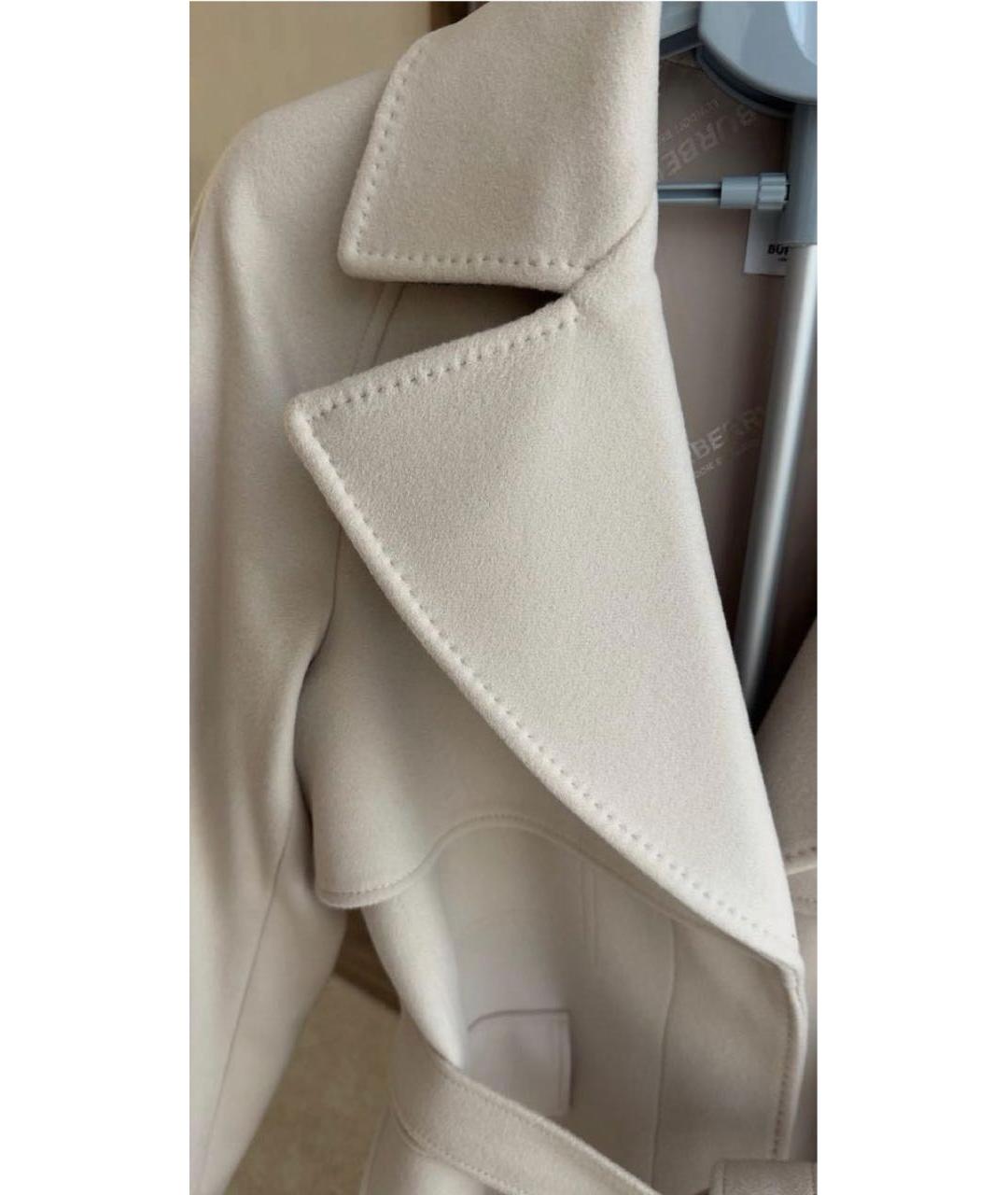 BURBERRY Бежевое шерстяное пальто, фото 5