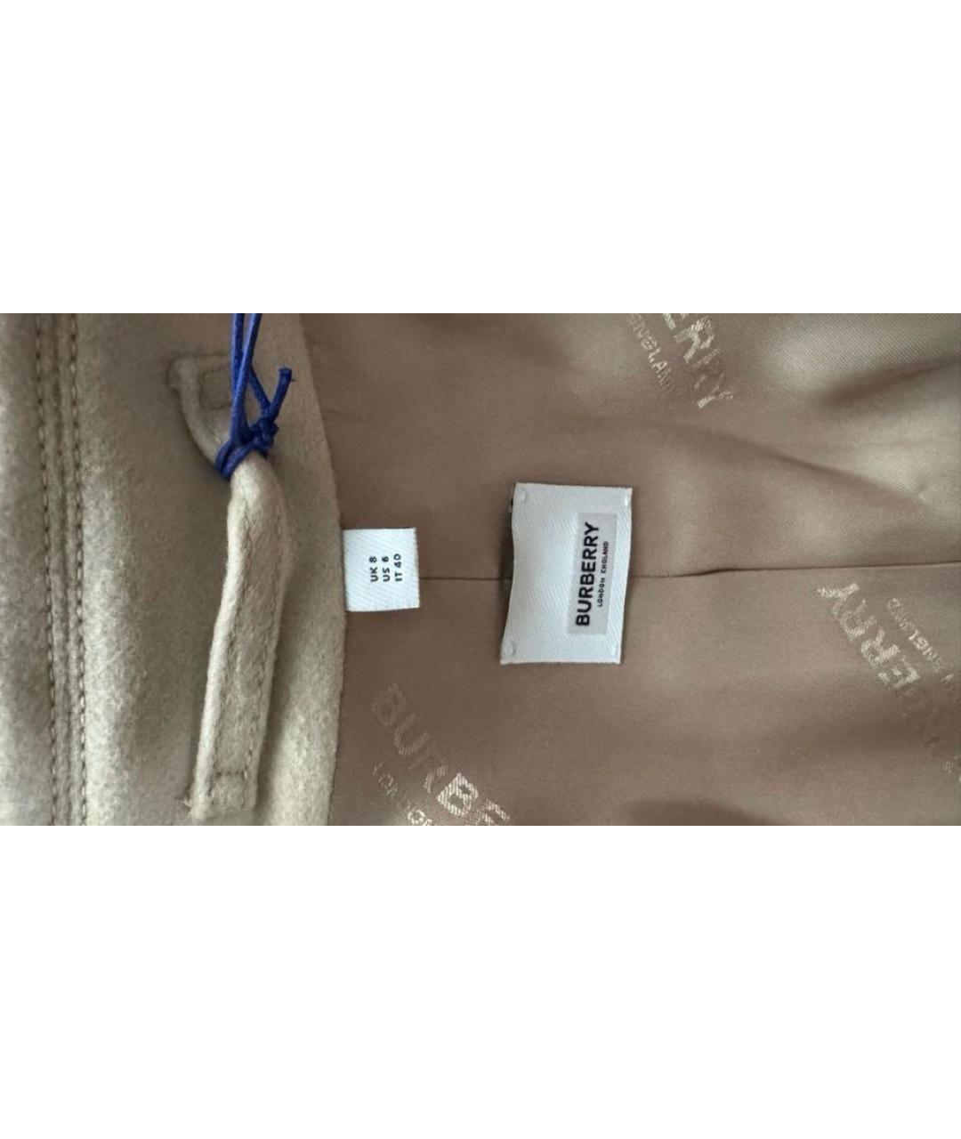BURBERRY Бежевое шерстяное пальто, фото 3