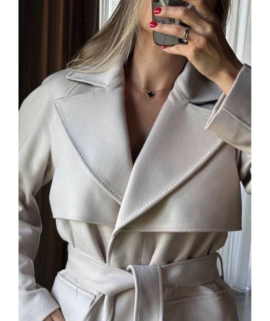 BURBERRY Бежевое шерстяное пальто, фото 4