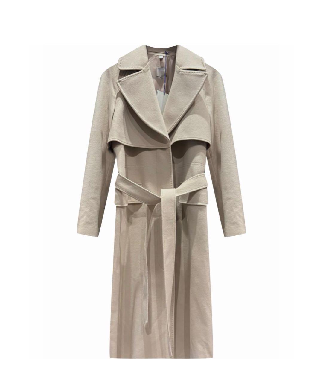 BURBERRY Бежевое шерстяное пальто, фото 1