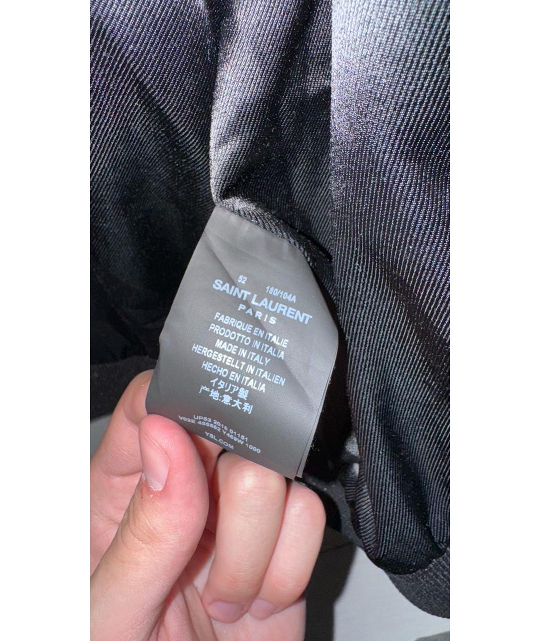 SAINT LAURENT Черная вискозная куртка, фото 6