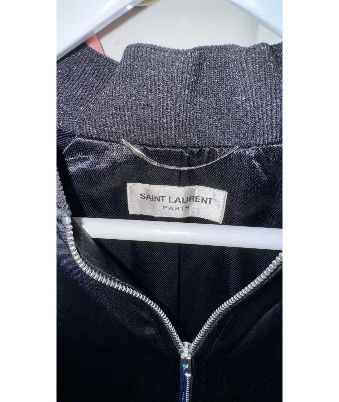 SAINT LAURENT Черная вискозная куртка, фото 5