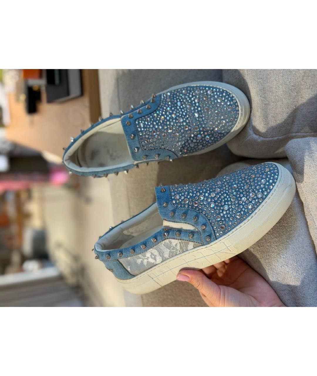 PHILIPP PLEIN Голубые слипоны, фото 2