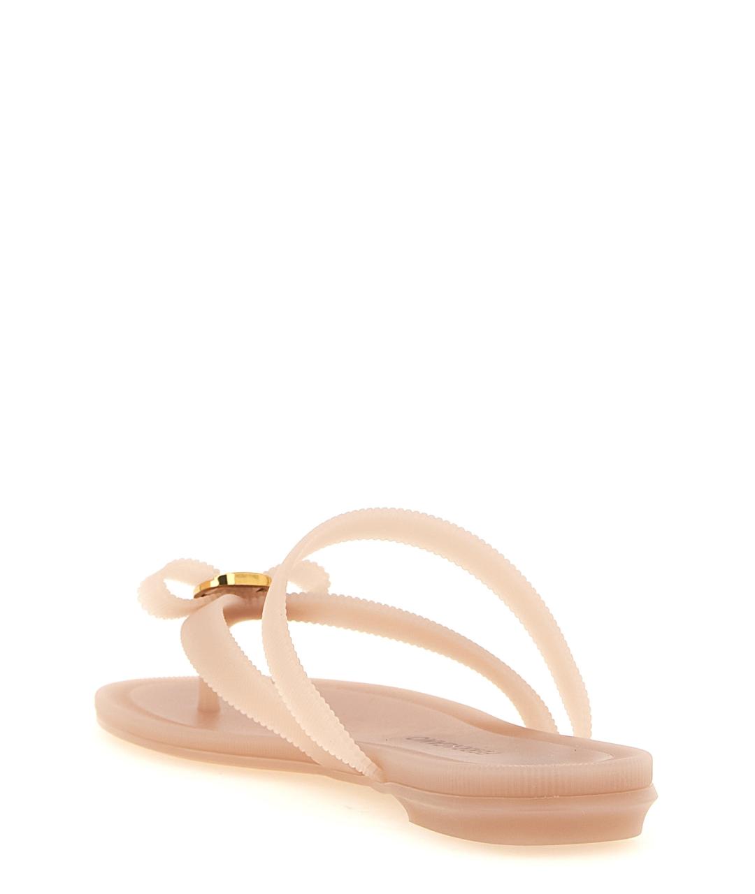 FERRAGAMO Розовые резиновые шлепанцы, фото 3