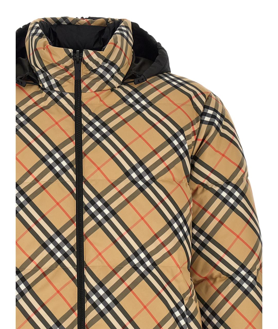 BURBERRY Бежевый полиэстеровый пуховик, фото 5