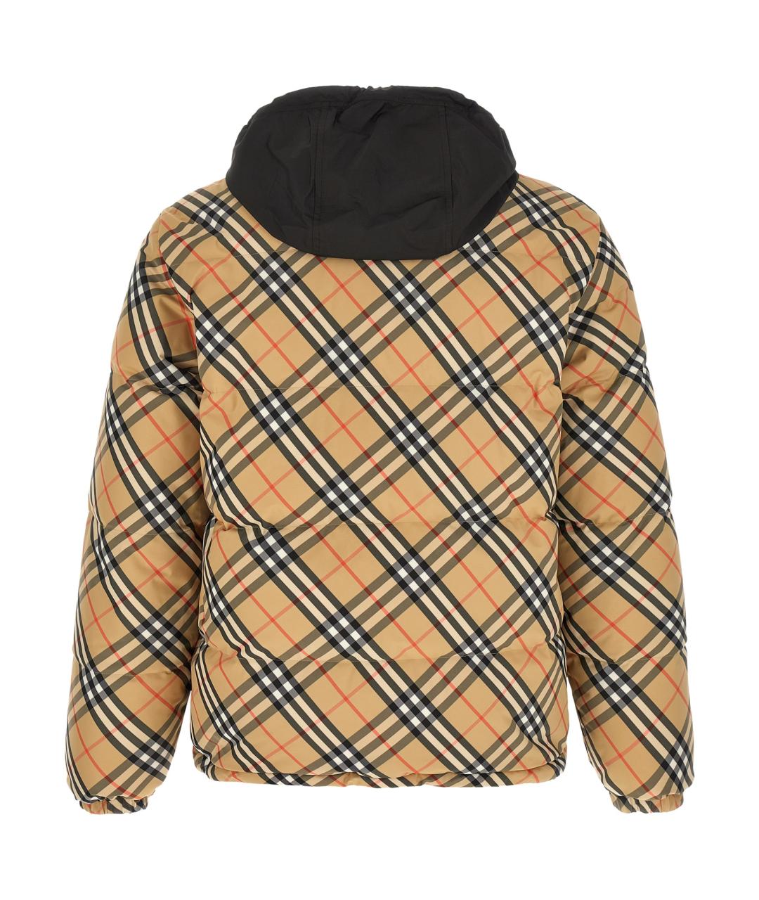 BURBERRY Бежевый полиэстеровый пуховик, фото 4