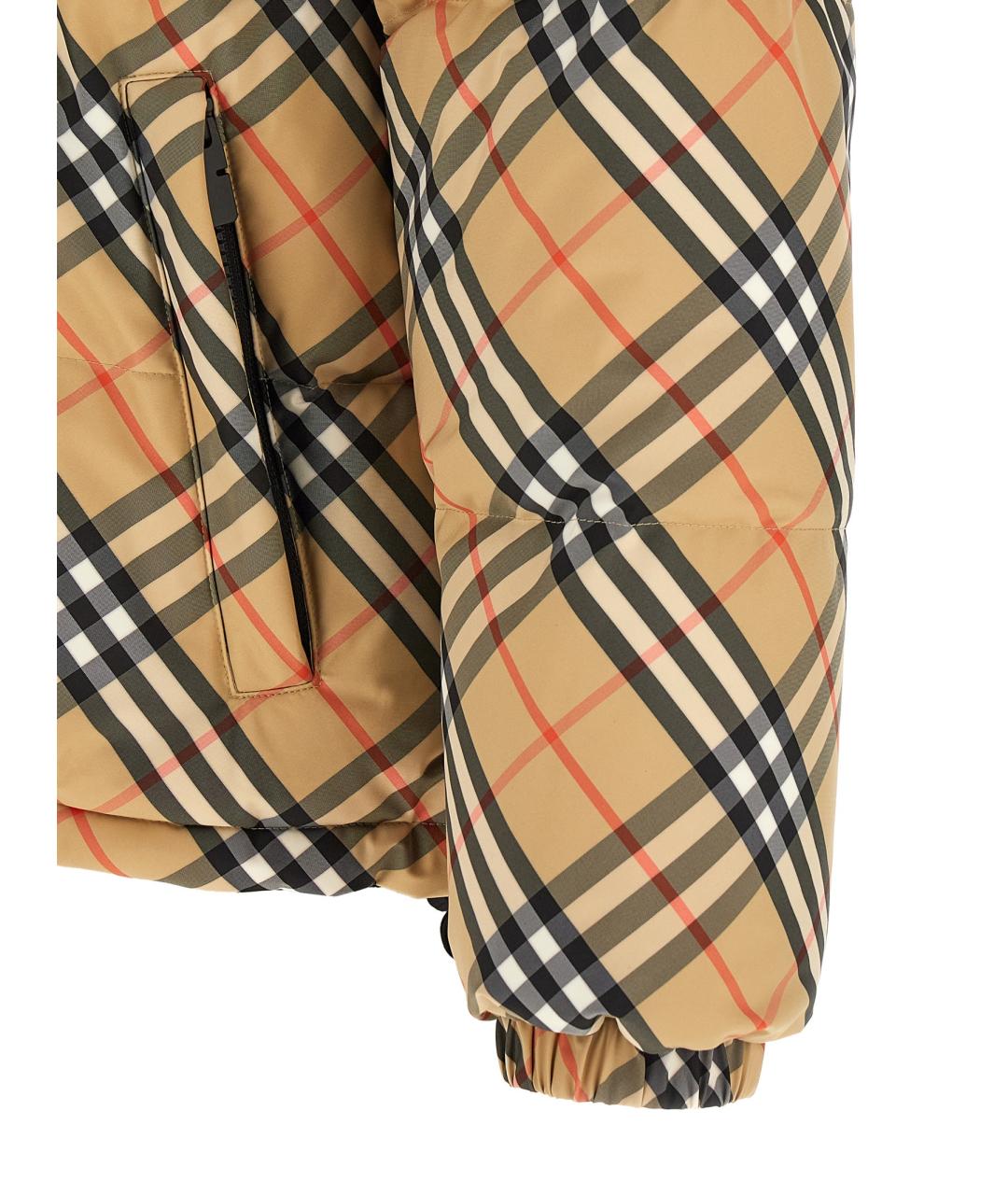 BURBERRY Бежевый полиэстеровый пуховик, фото 6