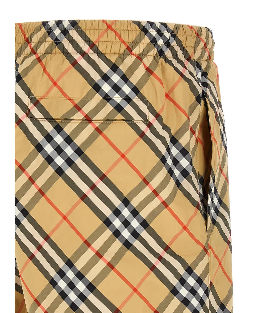 BURBERRY Бежевые полиамидовые шорты, фото 4