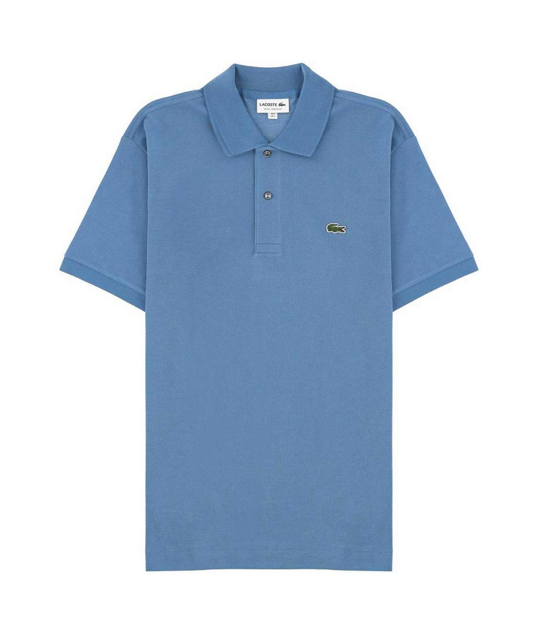 LACOSTE Голубое хлопковое поло с коротким рукавом, фото 1