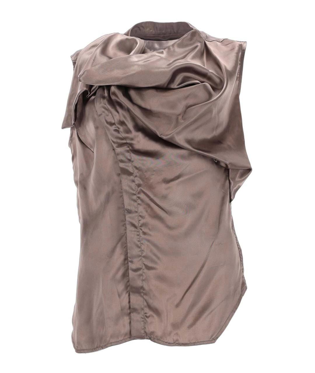 RICK OWENS Коричневая вискозная блузы, фото 1