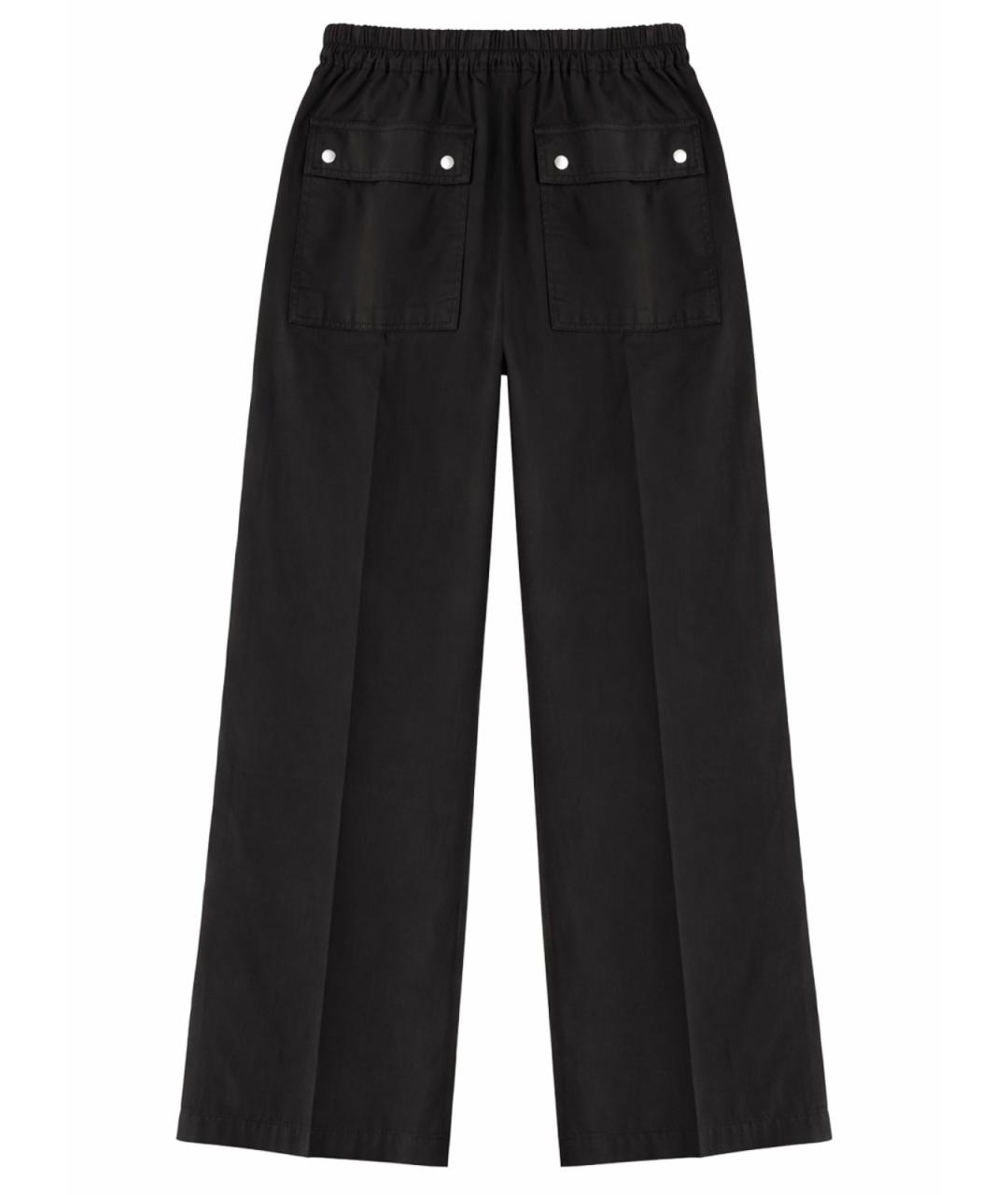 RICK OWENS Черные хлопковые брюки широкие, фото 3