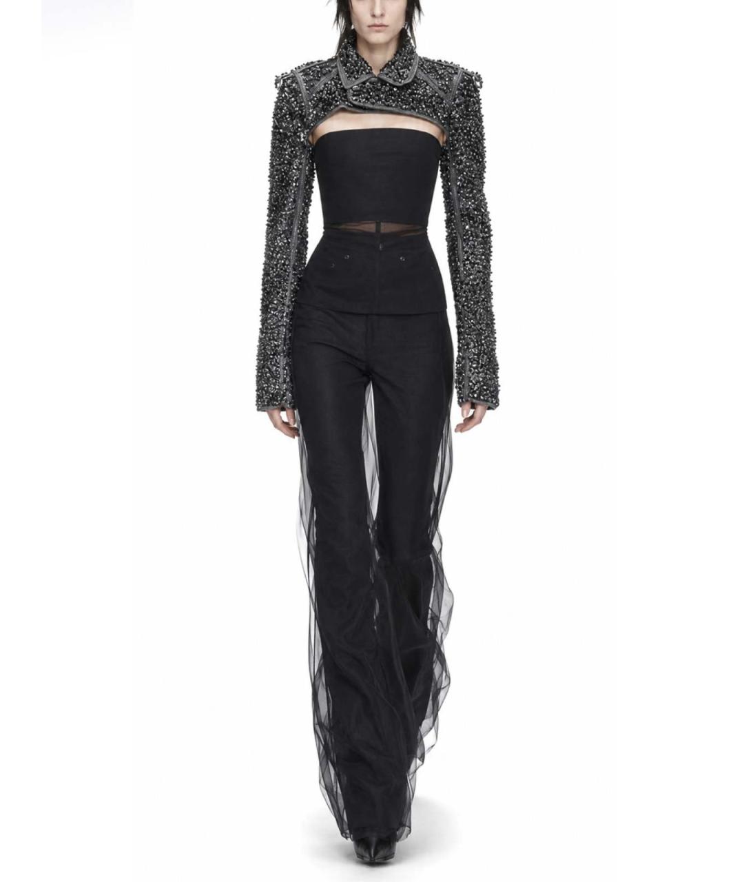 RICK OWENS Черные брюки широкие, фото 2