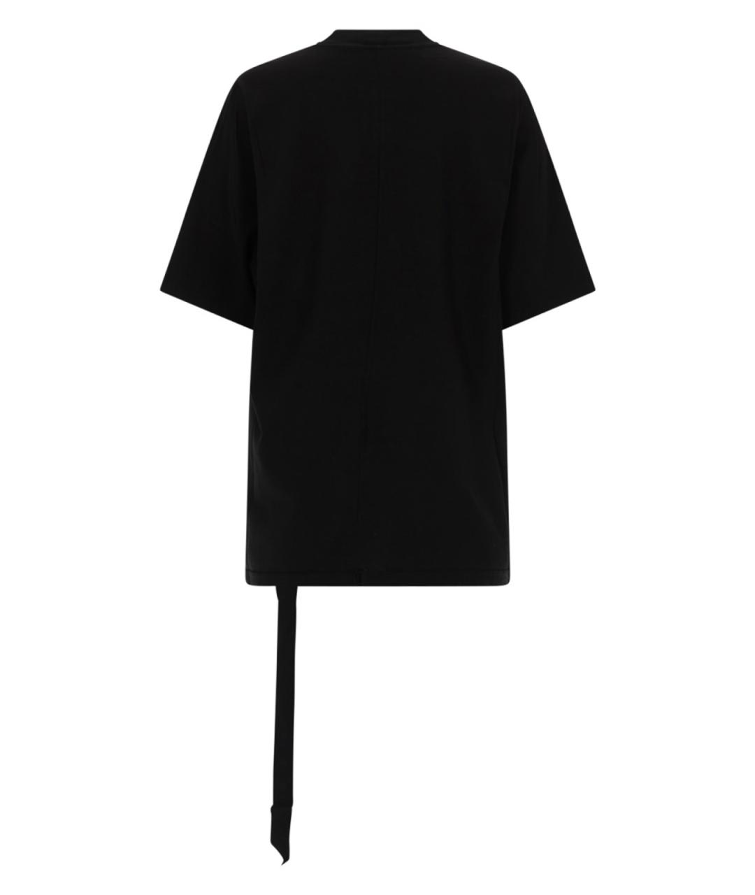 RICK OWENS Черная хлопковая футболка, фото 3