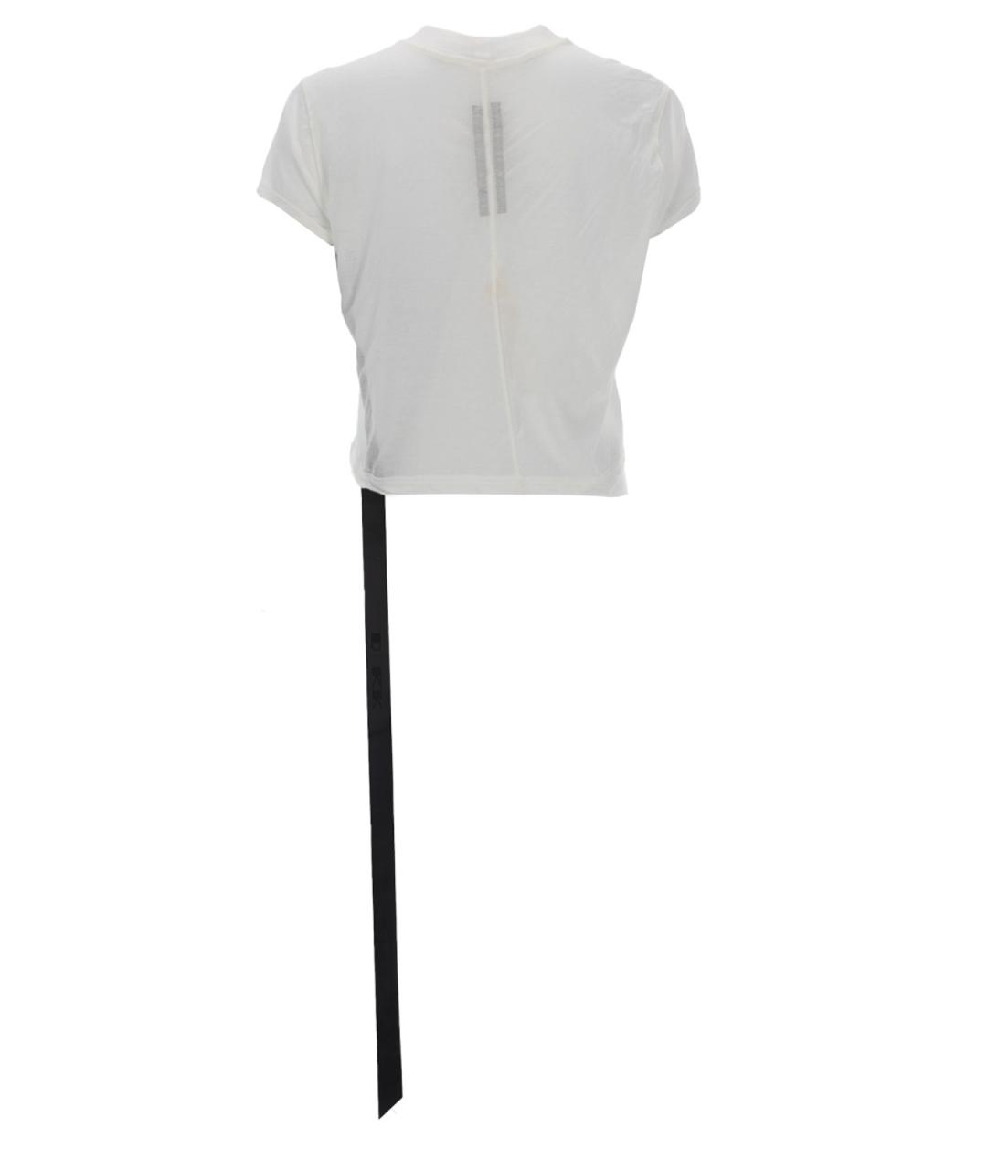 RICK OWENS Белая хлопковая футболка, фото 2