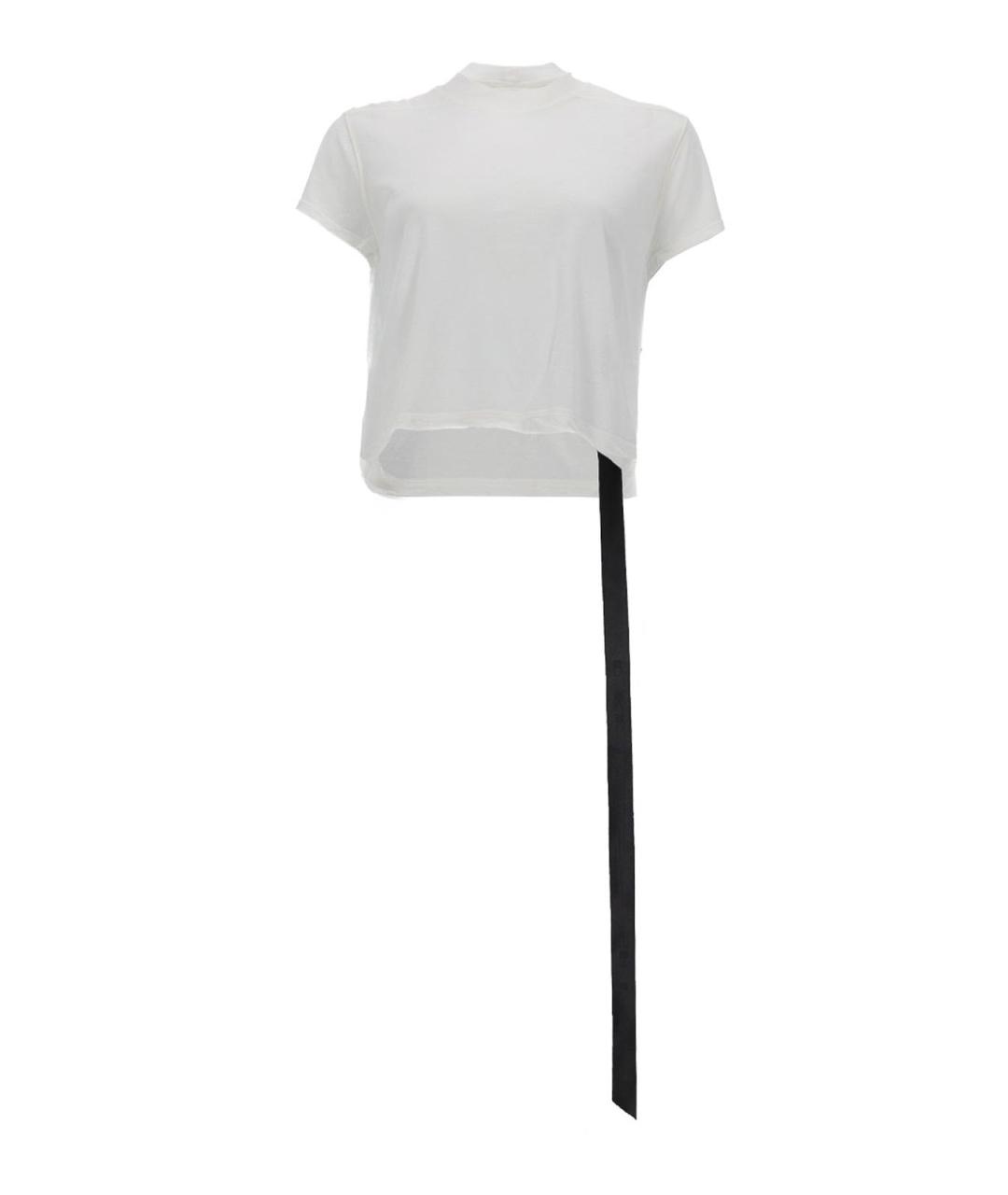 RICK OWENS Белая хлопковая футболка, фото 1