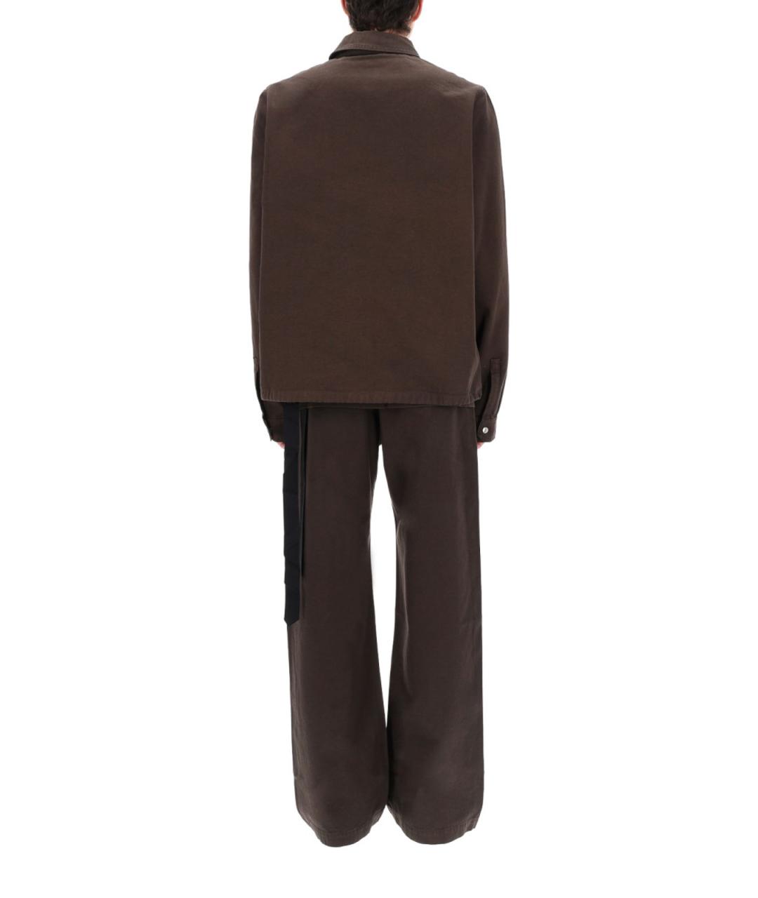RICK OWENS Коричневая хлопковая куртка, фото 5