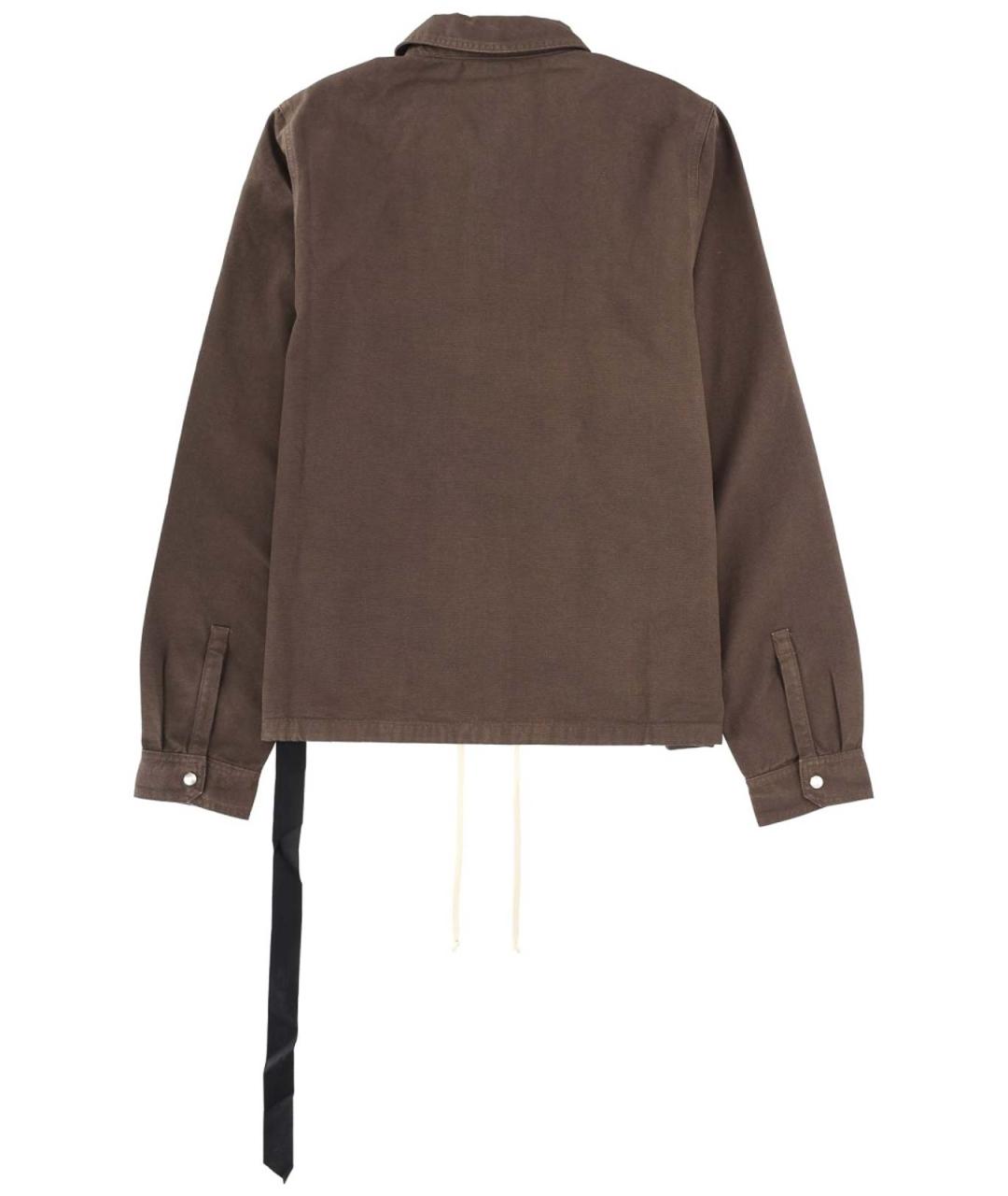 RICK OWENS Коричневая хлопковая куртка, фото 3