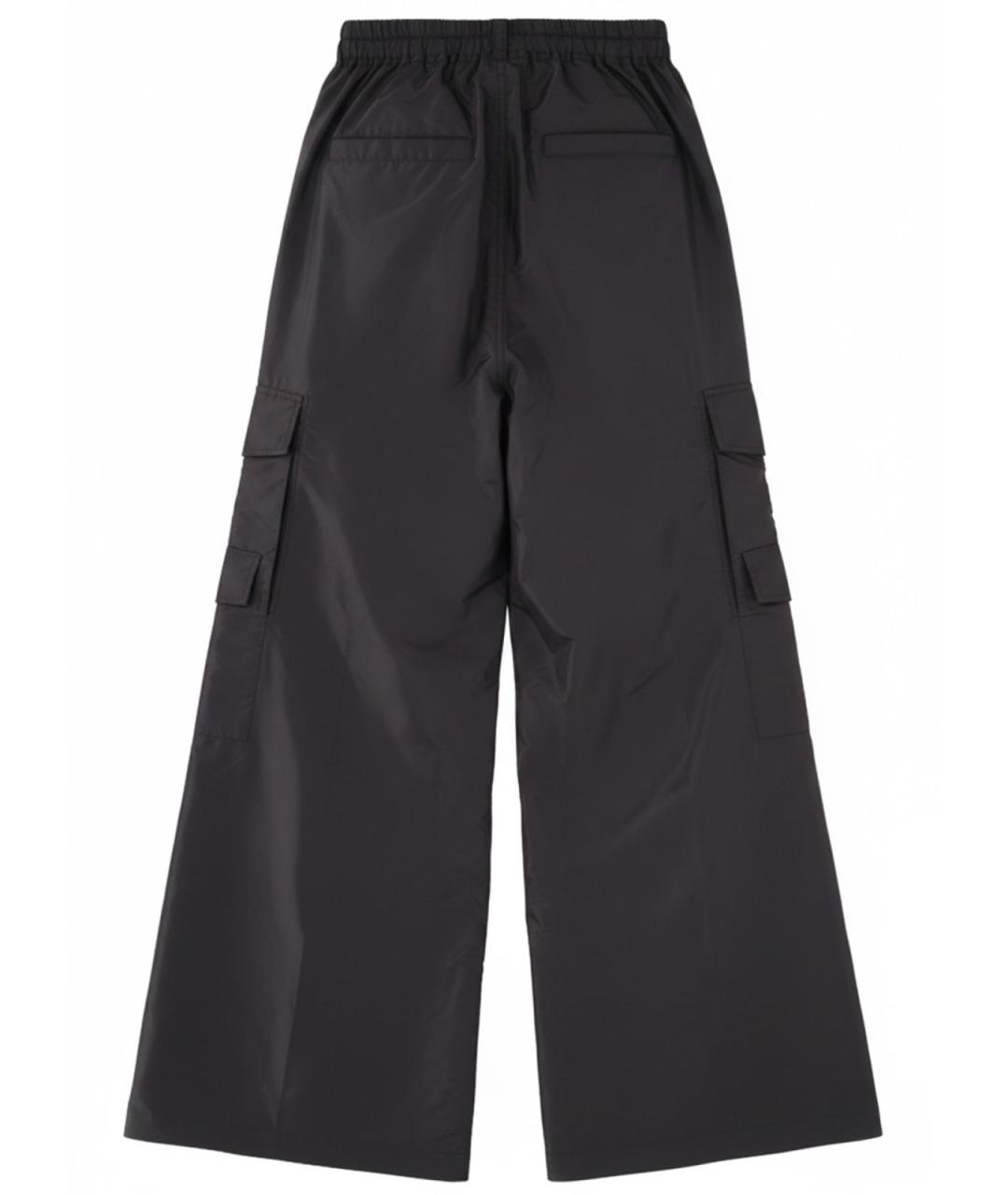 RICK OWENS Черные шелковые повседневные брюки, фото 2