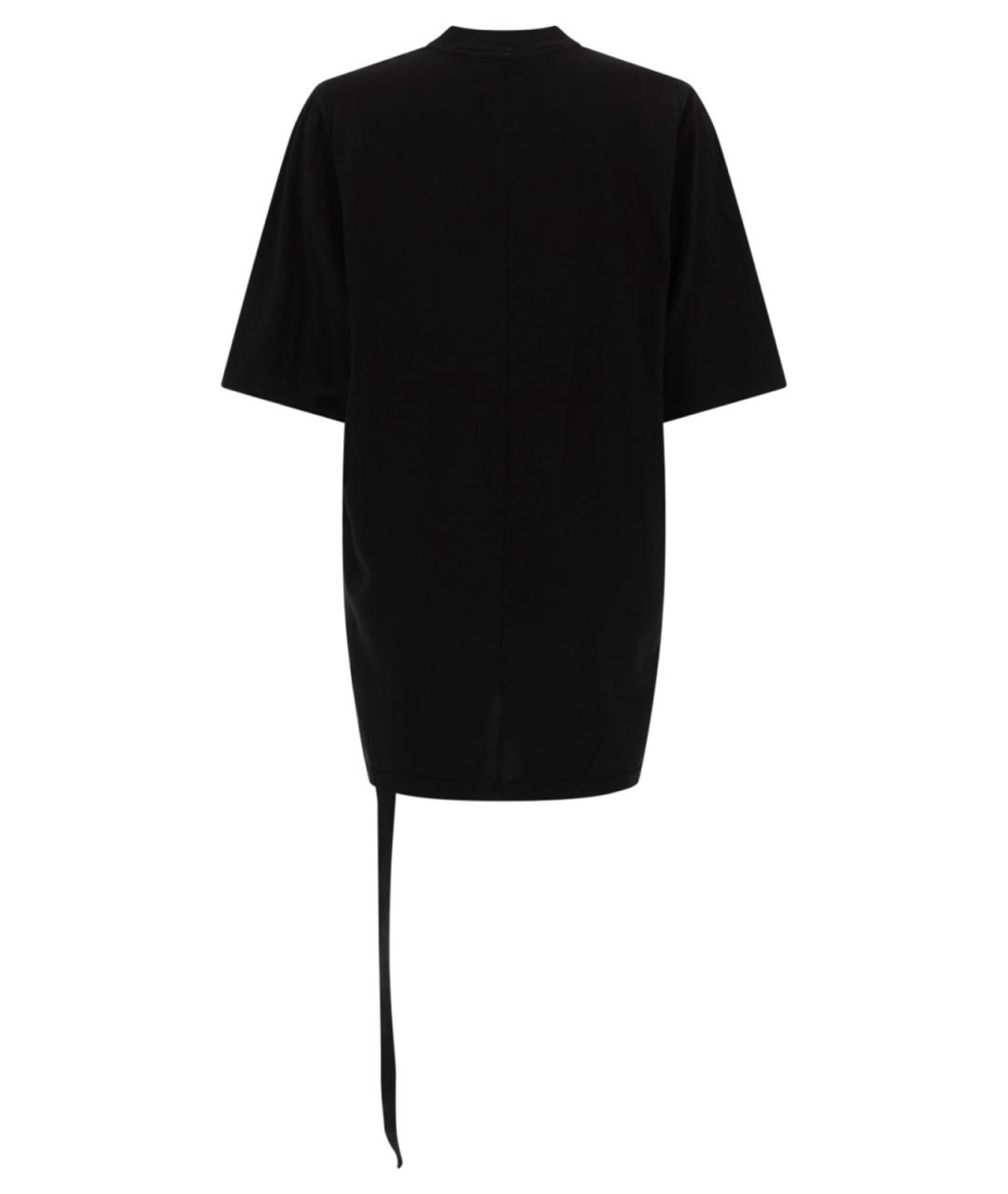 RICK OWENS Черная хлопковая футболка, фото 3