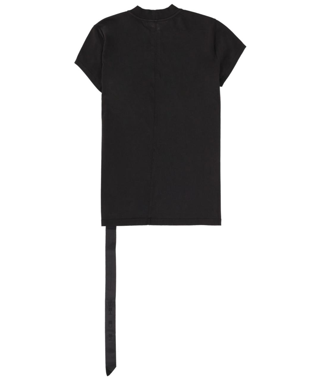 RICK OWENS Черная хлопковая футболка, фото 3