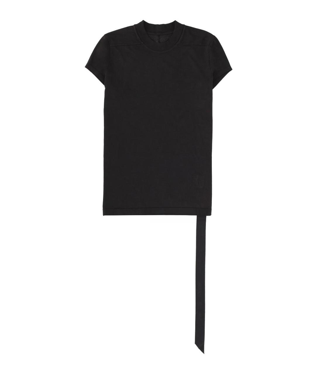 RICK OWENS Черная хлопковая футболка, фото 1