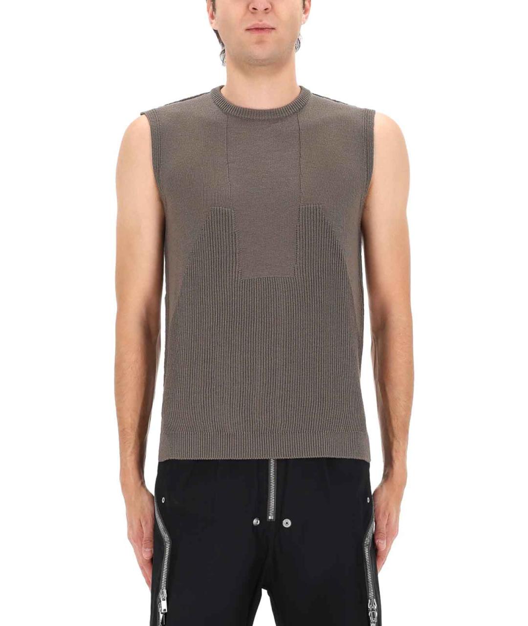 RICK OWENS Коричневая хлопковая жилетка, фото 4