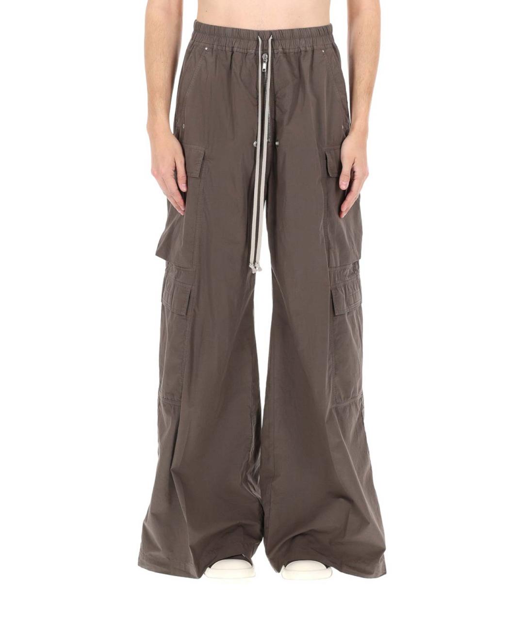 RICK OWENS Коричневые хлопковые повседневные брюки, фото 5