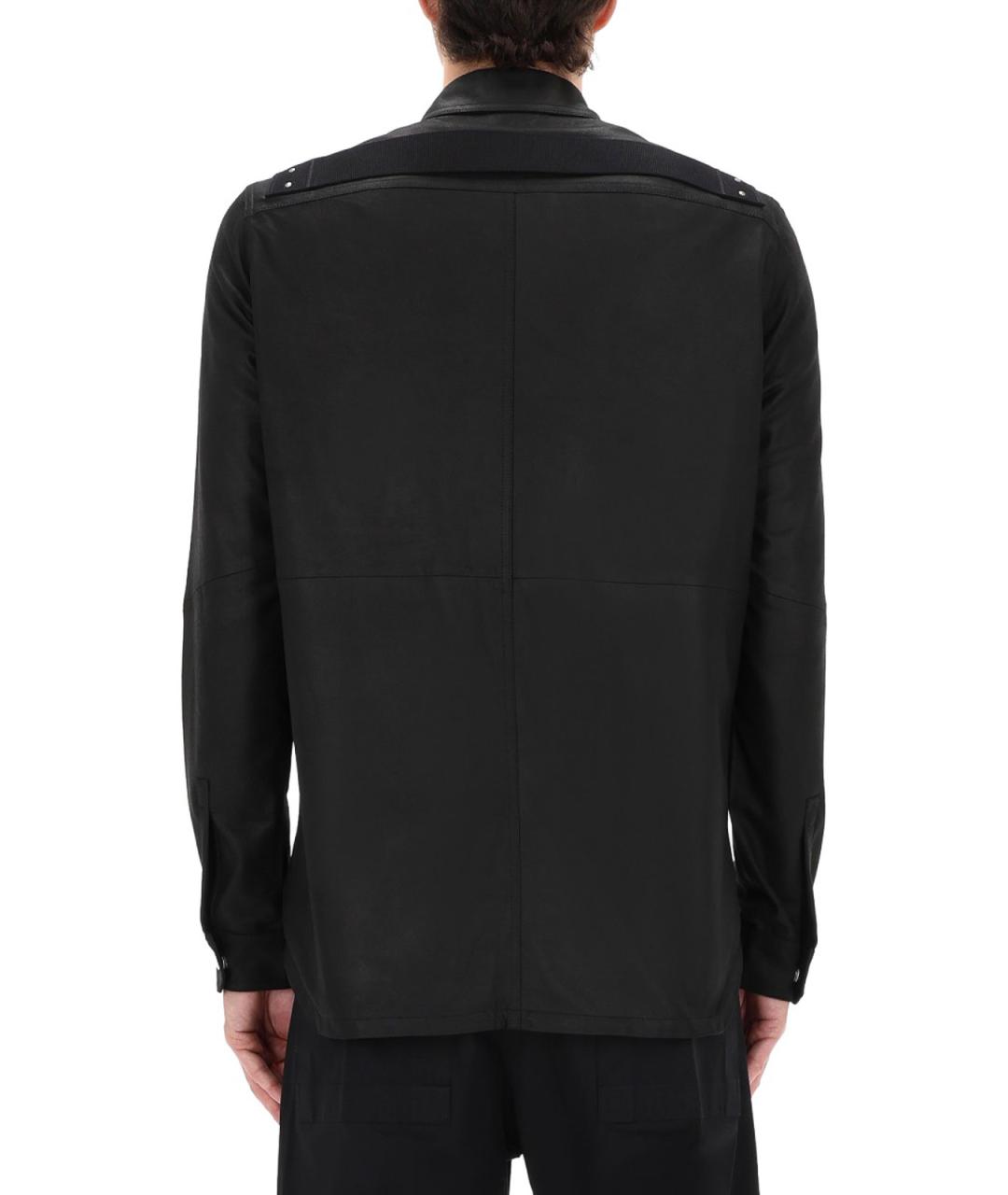 RICK OWENS Черная кожаная куртка, фото 4