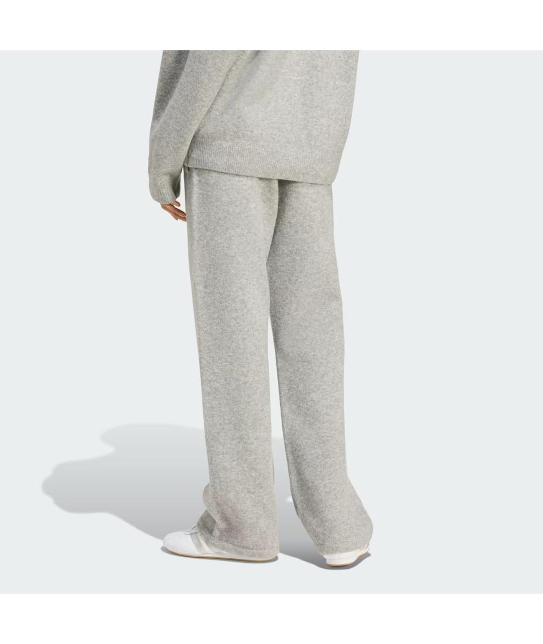 ADIDAS Серые полиамидовые спортивные брюки и шорты, фото 3