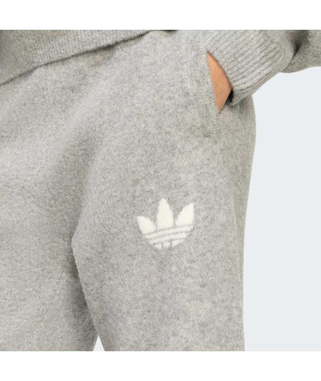 ADIDAS Серые полиамидовые спортивные брюки и шорты, фото 5