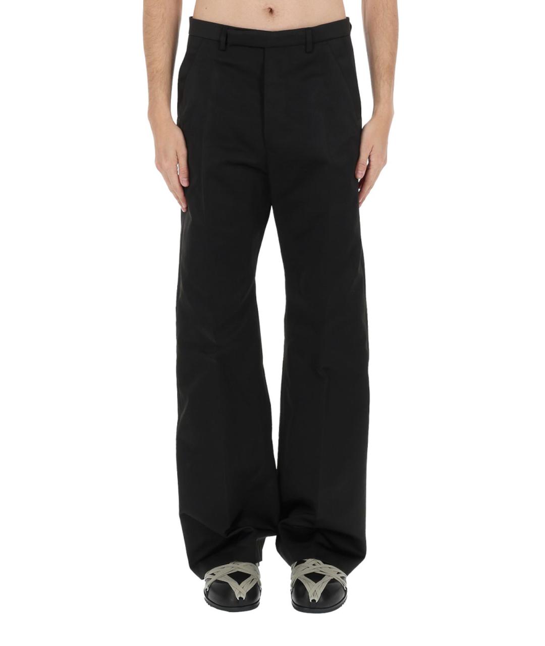 RICK OWENS Черные полиэстеровые повседневные брюки, фото 6