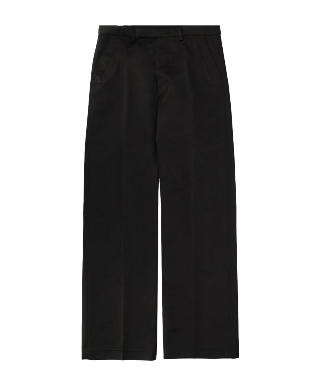 RICK OWENS Черные полиэстеровые повседневные брюки, фото 1