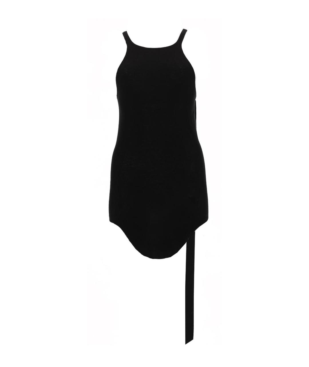 RICK OWENS Черная хлопковая майка, фото 1