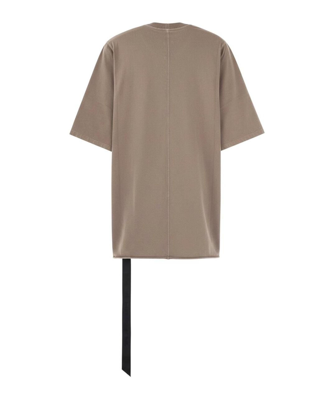 RICK OWENS Серая хлопковая футболка, фото 3