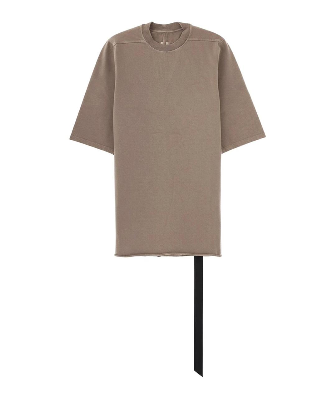 RICK OWENS Серая хлопковая футболка, фото 1