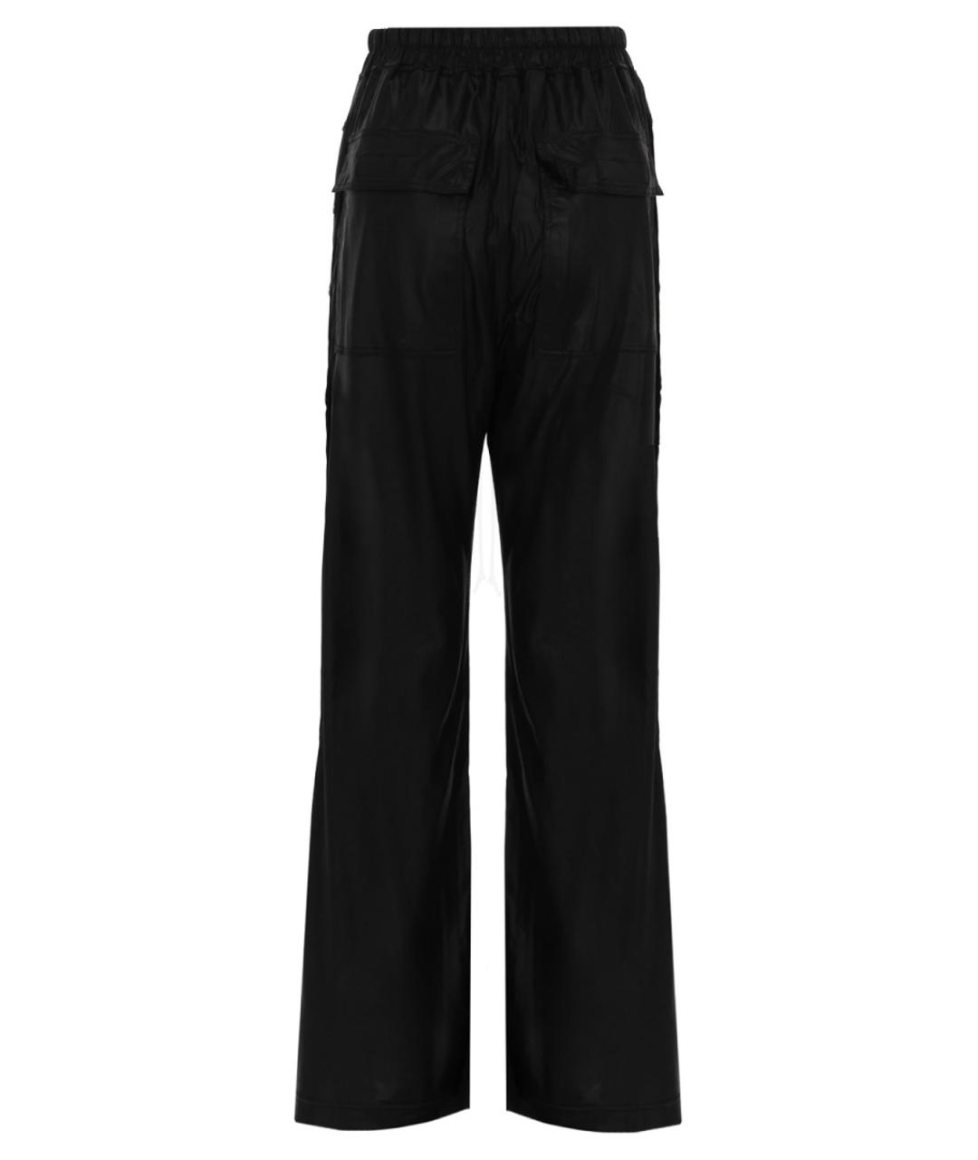 RICK OWENS Черные полиамидовые прямые брюки, фото 3